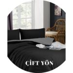 Ely Parker Kolay Ütü 90X190 Tek Kişilik Nevresim Takımı (Gri Lastikli Çarşaf+Yorgan Kılıfı+Yastık Kılıfı) - Görsel 2