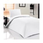 Gön Ev Tekstili Beyaz Tek Kişilik Nevresim Takımı %100 Pamuk (63 Tel Sıkı Dokuma)