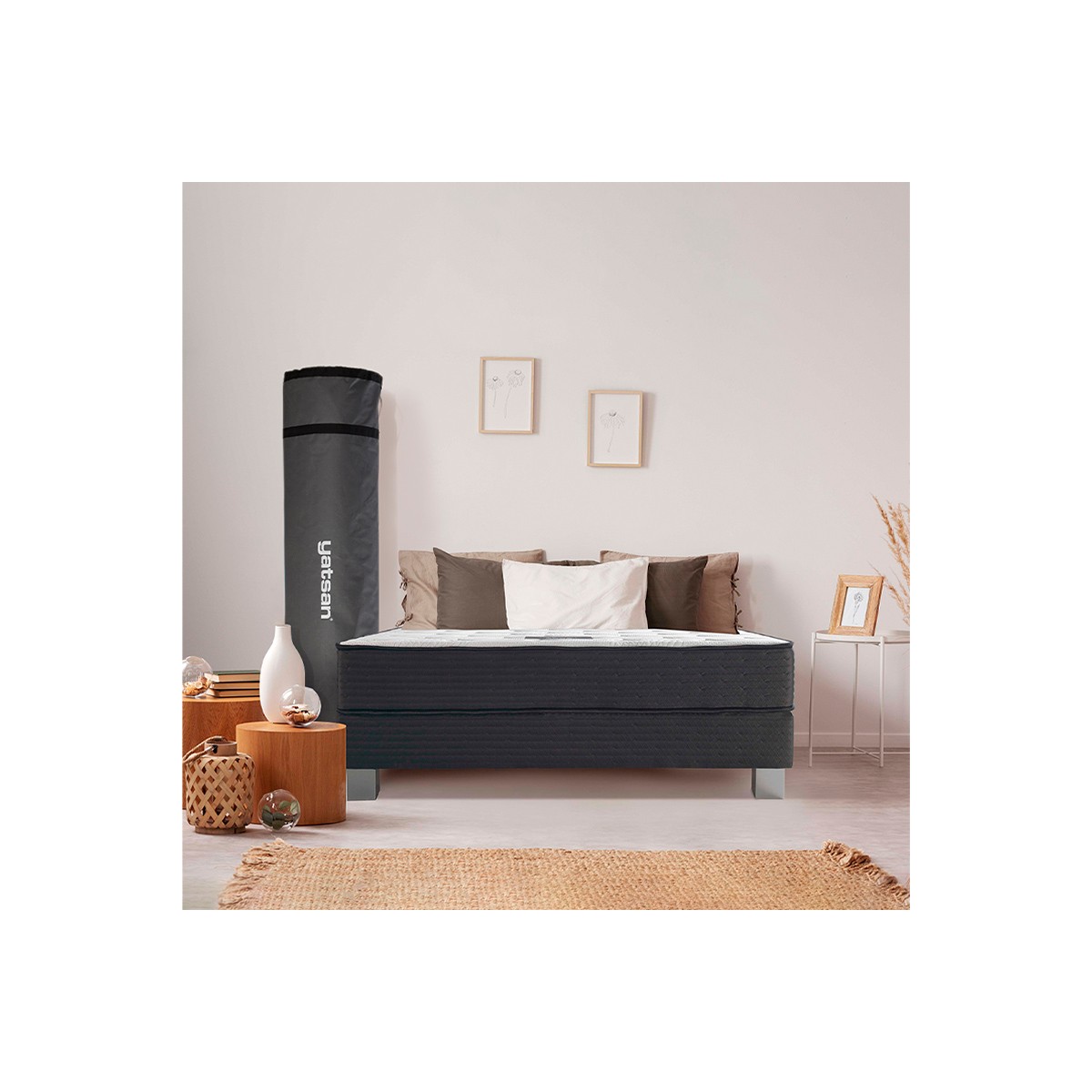 110000337641573.jpg Yatsan Uykucu Visco Therapy Paket Yaylı Yatak - Görsel 1