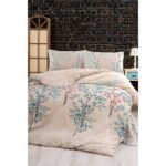 Laliva Fiore Çarşafı Lastikli Çift Kişilik Nevresim Takımı Doğal Sağlıklı Ranforce Pamuk - Görsel 2