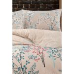 Laliva Fiore Çarşafı Lastikli Çift Kişilik Nevresim Takımı Doğal Sağlıklı Ranforce Pamuk - Görsel 4