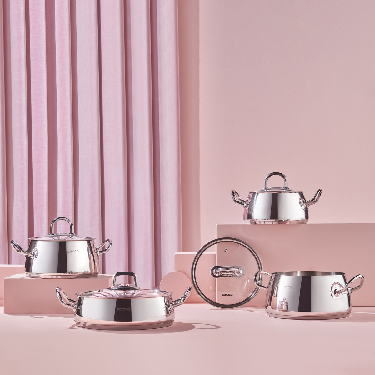 110000343367740.jpg Karaca Nikko PowerSteel 316+ Çelik 8 Parça Tencere Seti - Görsel 1