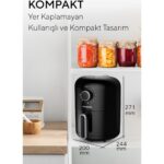 Kumtel Fastfryer 2 Litre ( Yağsız Fritöz Airfryer ) - Görsel 3