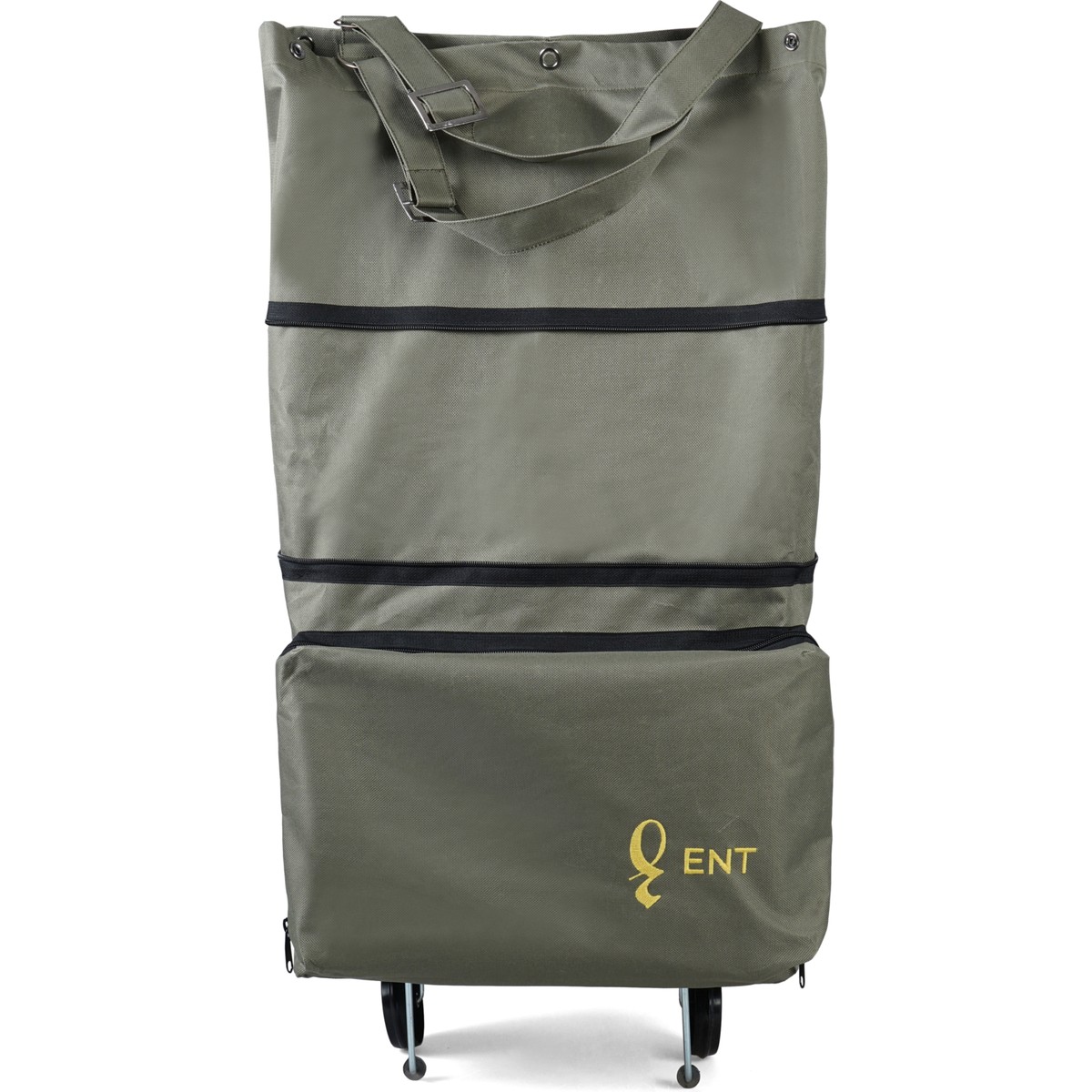 110000356039944.jpg Entrklm ENT CANTA DEFNE Model Direkli, Dik Durabilen ve Katlanabilir Seyahat ve Alışveriş Çantası-Yeşil - Görsel 1