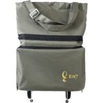 Entrklm ENT CANTA  DEFNE Model Direkli, Dik Durabilen ve Katlanabilir Seyahat ve Alışveriş Çantası-Yeşil - Görsel 3