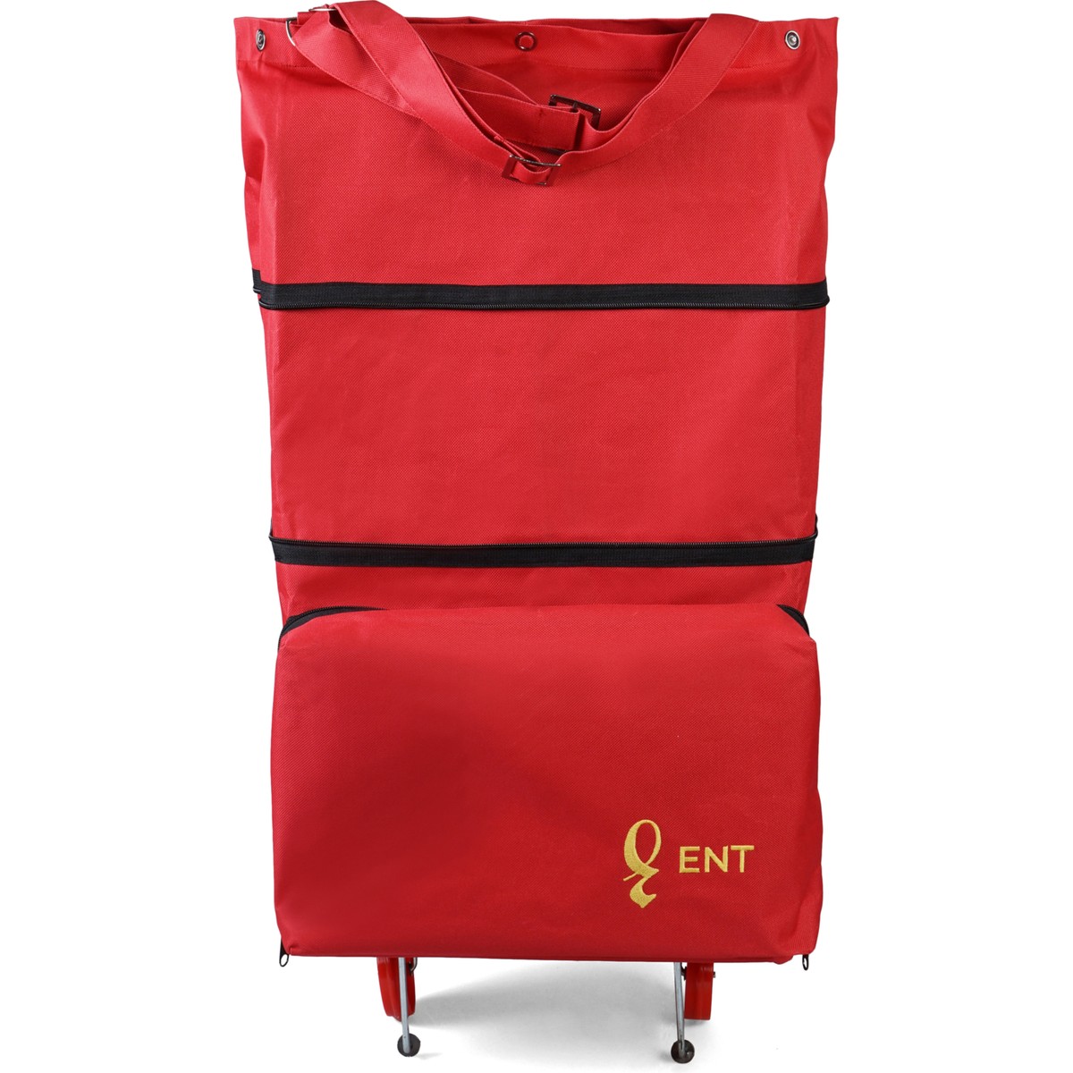 110000356039949.jpg Entrklm ENTCANTA DEFNE Model Direkli, Dik Durabilen ve Katlanabilir Seyahat ve Alışveriş Çantası-Kırmızı - Görsel 1