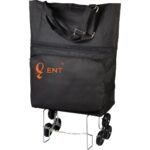 Entrklm Ent CANTA MİLA Model Sessiz 6 Teker, Merdiven Çıkabilen, Katlanabilir Alışveriş ve Seyahat Çantası- Siyah - Görsel 3