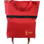 Entrklm ENTCANTA  DEFNE Model Direkli, Dik Durabilen ve Katlanabilir Seyahat ve Alışveriş Çantası-Kırmızı - Görsel 3