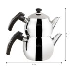 Karaca Adelya İndüksiyon Tabanlı Mini Boy Siyah Çaydanlık Takımı - Görsel 4