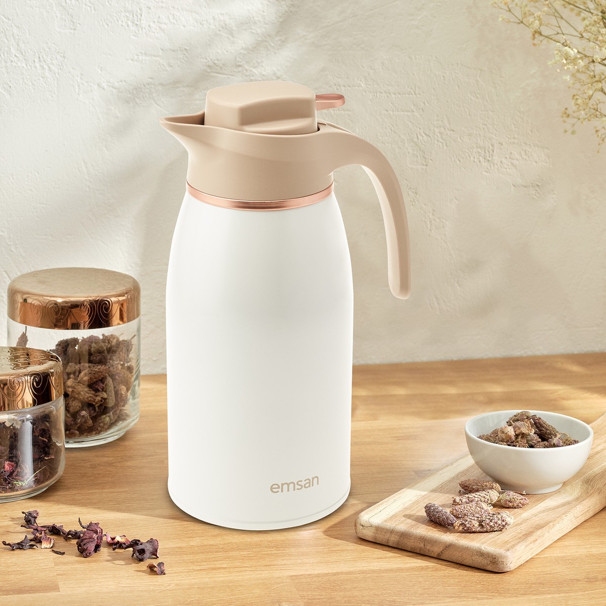 110000356480876.jpg Emsan Gama Beyaz Termos 2 L - Görsel 1