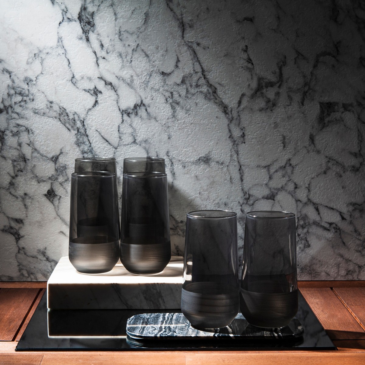 110000357399125.jpg Rakle Matte 6'lı Bardak - FÜME/470 ml - Görsel 1