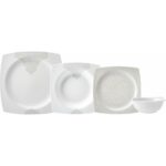 Karaca Square Bone Flava 24 Parça 6 Kişilik Yemek Takımı - Görsel 5