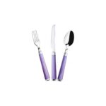 Karaca Freya Mor 18 Parça 6 Kişilik Tatlı Çatal Kaşık Bıçak Seti - Görsel 2
