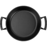 Lava Döküm Yuvarlak Sahan Döküm Demir Yekpare Çift Kulplu ÇAP(Ø)24CM. - Görsel 3