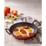 Lava 24 cm Kırmızı Döküm Sahan Tava Metal Kulplu Mangal Tadında - Görsel 2