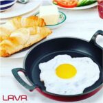 Lava 24 cm Kırmızı Döküm Sahan Tava Metal Kulplu Mangal Tadında - Görsel 4