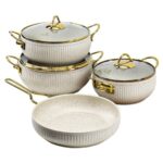 Evita 7 Parça Fil Dişi Granit Tencere Seti