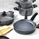 Schafer Ashen Yanmaz Yapışmaz  Tencere Seti 9 Parça -Gri - Görsel 3