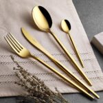 Kalben Amore Titanyum Parlak Gold 36 Parça Çatal Kaşık Bıçak Takımı