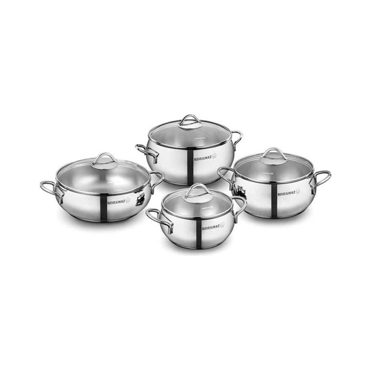 110000374140003.jpg Korkmaz A1807 Tombik 8 Parça Tencere Seti-45 - Görsel 1