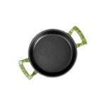 Lava Döküm Yuvarlak Sahan Döküm Demir Yekpare Çift Kulplu ÇAP(Ø)20CM. - Yeşil - Görsel 2