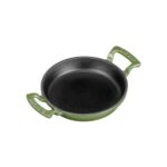 Lava Döküm Yuvarlak Sahan Döküm Demir Yekpare Çift Kulplu ÇAP(Ø)20CM. - Yeşil - Görsel 3