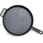 ESTAŞ ESTAS Demir Döküm Kaplamasız Tava Çap 28 Kulplu Tava + Cam Kapak - Görsel 5