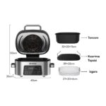 Yasomi Y75 2 In 1 Airfryer Grill Combo Fritöz ve Izgara 6 L (Yasomi Türkiye Garantili) - Görsel 3