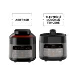 Yasomi Y85 Multi Cooker 2 Si 1 Arada Airfryer Fritöz ve Elektrikli Düdüklü Tencere (Yasomi Türkiye Garantili)