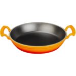 Lava Döküm Yuvarlak Sahan Döküm Demir Yekpare Çift Kulplu ÇAP(Ø)24CM. - Turuncu