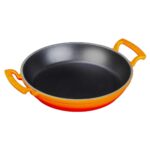 Lava Döküm Yuvarlak Sahan Döküm Demir Yekpare Çift Kulplu ÇAP(Ø)24CM. - Turuncu - Görsel 3