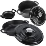 Lava Döküm 3x New Heritage Serisi Döküm Demir Tencere Tava Seti - Siyah - Görsel 2