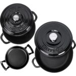 Lava Döküm 3x New Heritage Serisi Döküm Demir Tencere Tava Seti - Siyah - Görsel 3