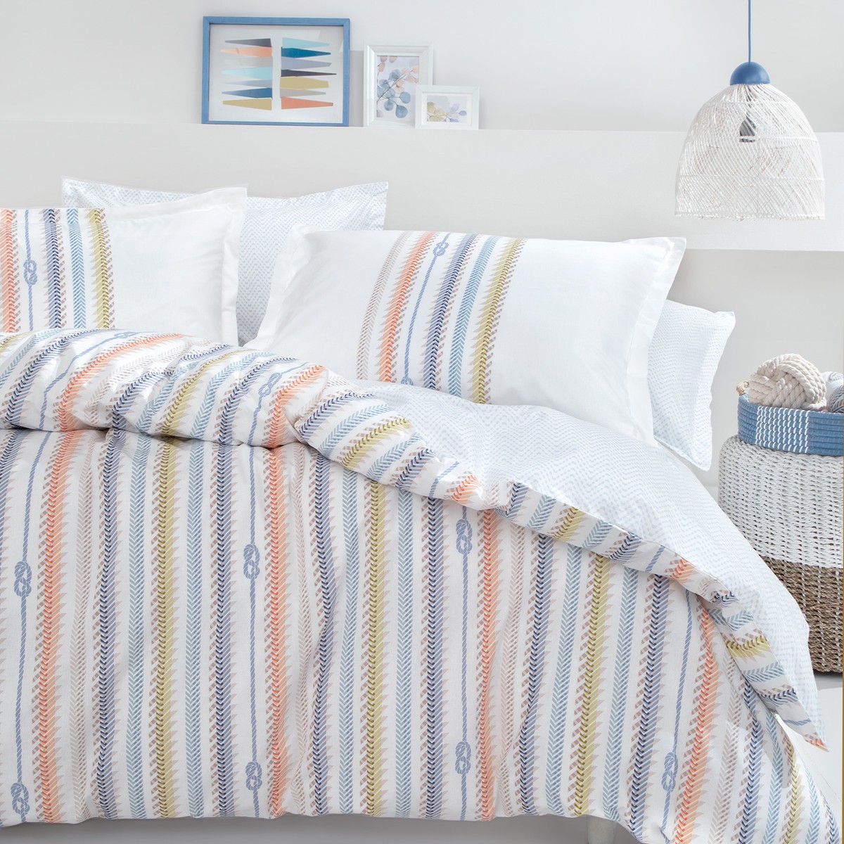 110000393728186.jpg Yataş Bedding Benito Çift Kişilik Ranforce Nevresim Takımı - Yağ Yeşili - Görsel 1