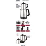 Sinbo STM-5827 Çay Seti 1.7 L Su Isıtıcısı ve 0.7 L Çelik Demlik Inox Renk - Görsel 3