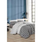 Tabu Home Geometrik Antrasit Çift Kişilik Nevresim Seti - Görsel 2