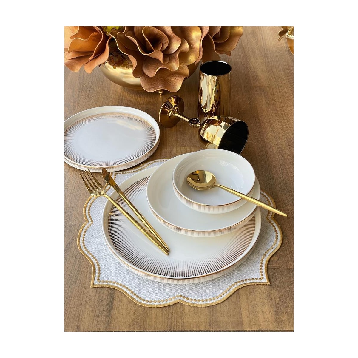 110000401116027.jpg Rossev Deco Modern Point 24 Parça 6 Kişilik - Görsel 1