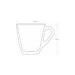 Paşabahçe 55733 Mercan 6'lı Kulplu Çay Fincanı 160ML - Görsel 4