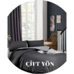 Ely Parker Kolay Ütü 180X200 Çift Kişilik Nevresim Takımı (Gri Lastikli Çarşaf+Yorgan Kılıfı+Yastık Kılıfı) - Görsel 2