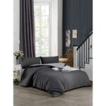 Ely Parker Kolay Ütü 180X200 Çift Kişilik Nevresim Takımı (Gri Lastikli Çarşaf+Yorgan Kılıfı+Yastık Kılıfı) - Görsel 3