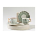 English Home Rabecca Porselen 2'li Kahve Fıncan Takımı 90 ml Yeşil