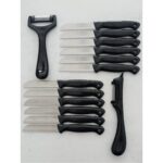 Solingen 12'li Meyve-Sebze-Doğrama Bıçağı ve 2'li Soyacak 14'lü Set Siyah