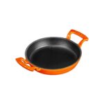 Lava Döküm Yuvarlak Sahan Döküm Demir Yekpare Çift Kulplu 16 cm Turuncu - Görsel 2