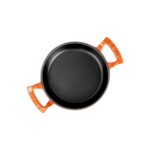 Lava Döküm Yuvarlak Sahan Döküm Demir Yekpare Çift Kulplu 16 cm Turuncu - Görsel 3