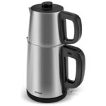 Homend Royaltea 1728H Çay Makinesi - 0,95 L Demlik ve 1,8 L Su Isıtıcı, Paslanmaz Çelik, Hızlı Demleme ve Enerji Tasarruflu Teknoloji - Görsel 2