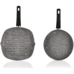 Schafer Eternal Grill Tava 28 cm + Tava 26 cm Gri - Görsel 3