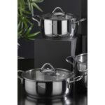 Neva N3491 Cosmos 8 Parça Derin Basık Çelik Tencere Seti - Görsel 3