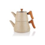 Schafer Solea 3 Parça Krem Çaydanlık Takımı Dayanıklı Granit Kaplama ve Ergonomik Sap - Görsel 2