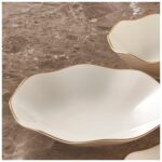 Güral Porselen Nesrin 26 Parça 6 Kişilik Bone Yemek Takımı - Gold - Görsel 4