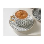 English Home Rabecca Porselen 2'li Kahve Fincan Takımı 90 ml Siyah - Görsel 2